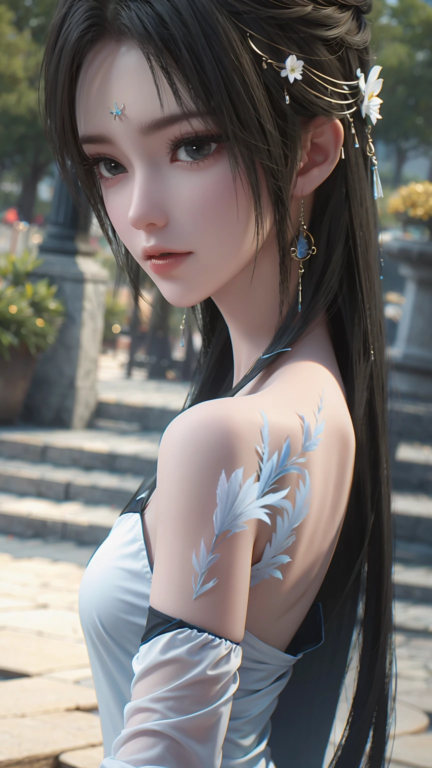 masterpiece, best quality, 1 Girl, beautiful, beautiful, Beautifully, Extremely complex, detailed,, jacket, blue eyes, ((masterpiece)), extremely detailed, best quality, high resolution, ((in the park)), Bridget, Smile,