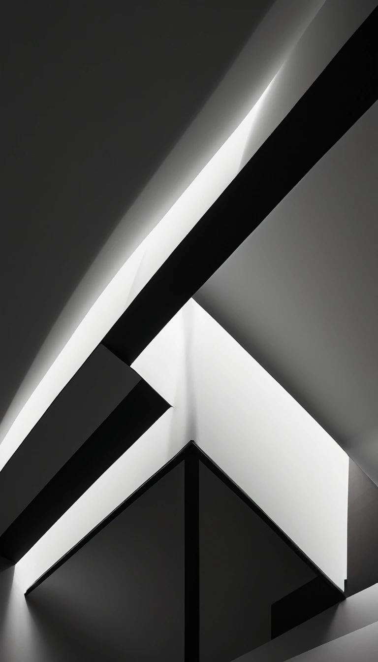 Bottom View，Pure black background，skylights，Light and Shadow，Minimalism