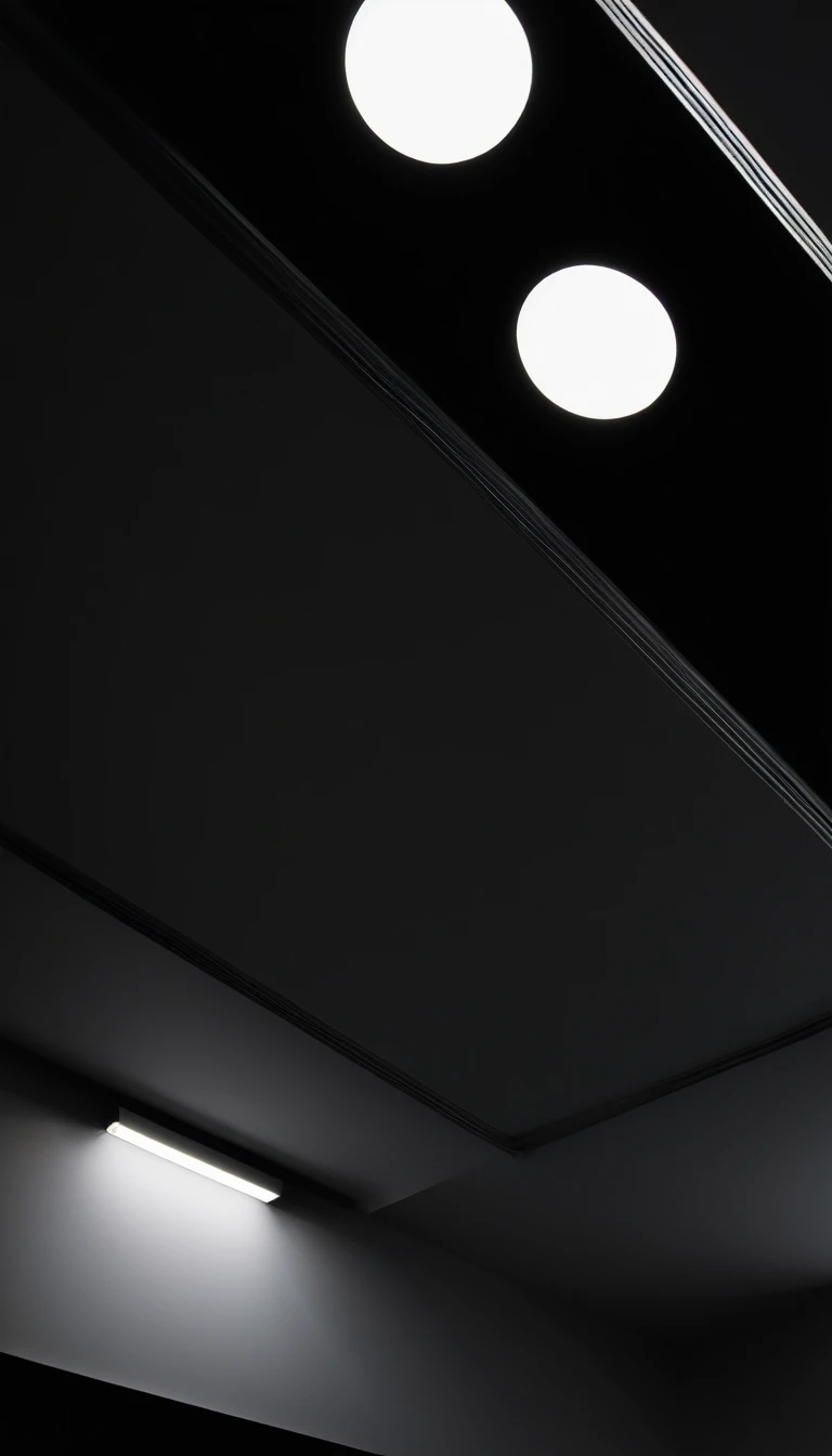 Bottom View,Pure black background,skylights,Light and Shadow,Minimalism