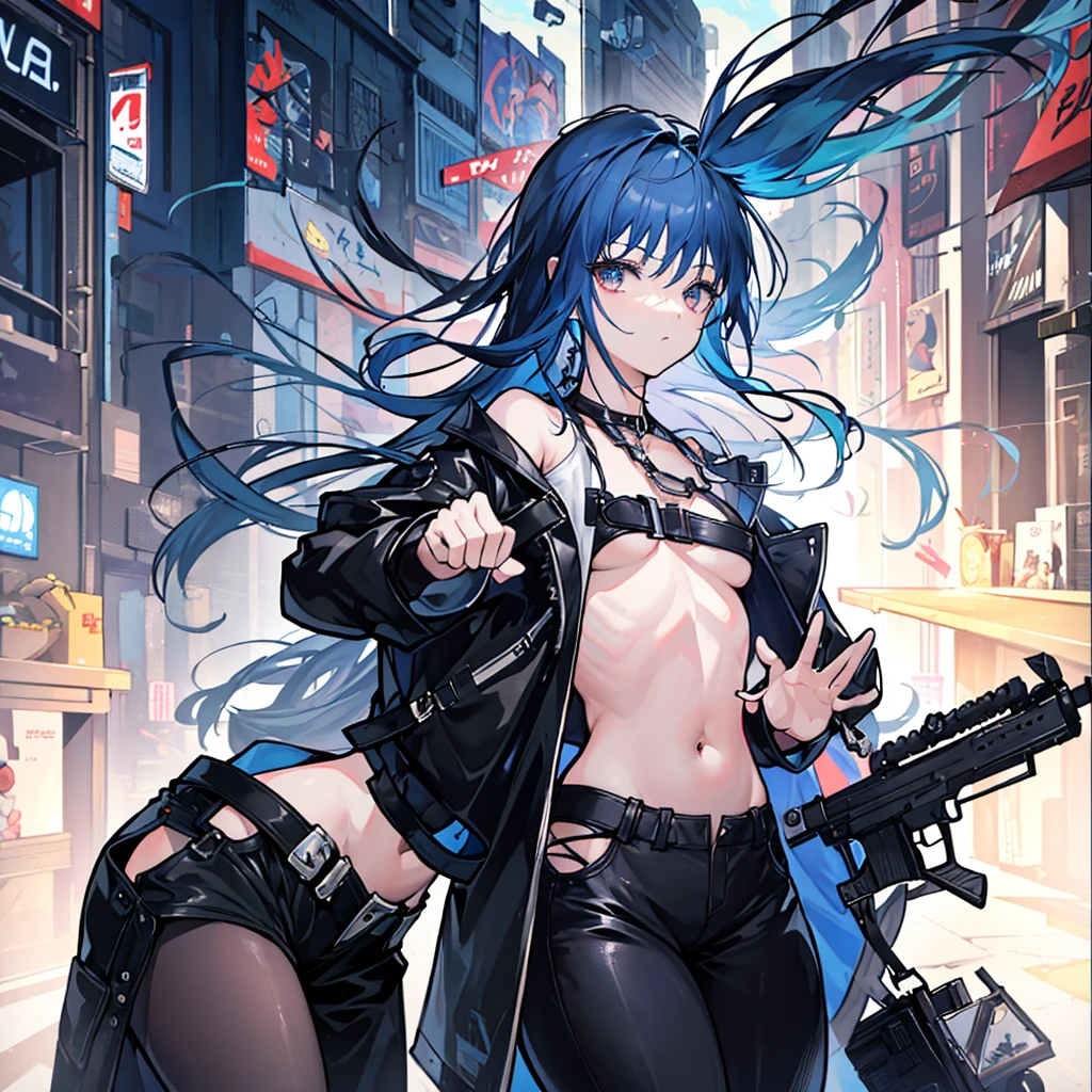 NSFM1.9. Showing Off Her 、

Highest quality、masterpiece、game、Arc Records characters、Ariel、Wearing black pants、I can see her thighs、The belly button is visible、Wearing a black leather jacket、One Girl、Blue Hair、long hair、Holding a gun in his right hand、Looking Back、Left facing、

