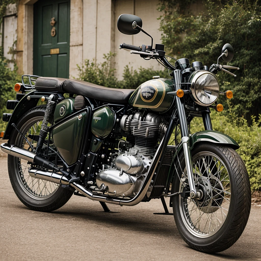 Royal Enfield bullet 1990 model,500cc , olive green colour 