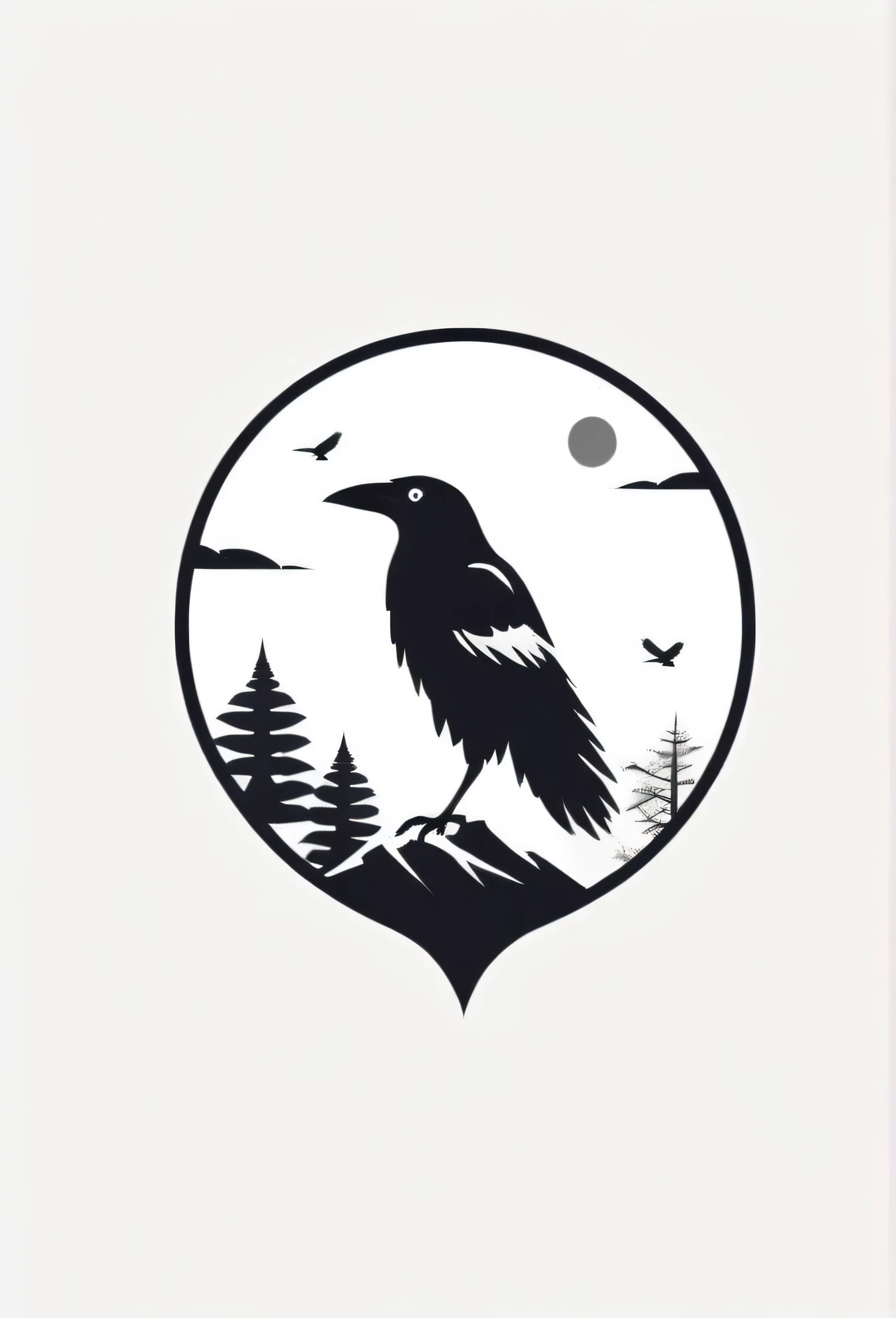 Logo of a stylish Japanese management consulting firm

put a crow in one's logo
with Japanese designs such as pine trees, rocks, and Hinomaru

Pretty cool

chic and modern design
monotone



The background is white