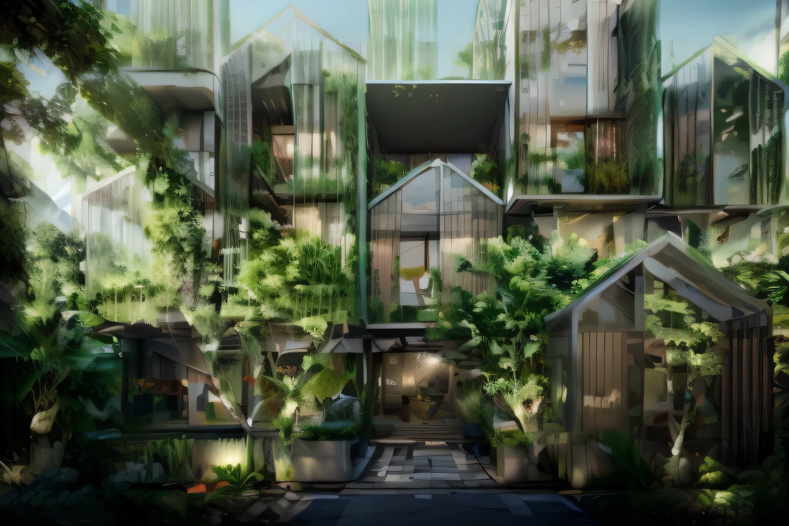 WEST FACING FACADE DESIGN, TROPICAL LANDSCAPE