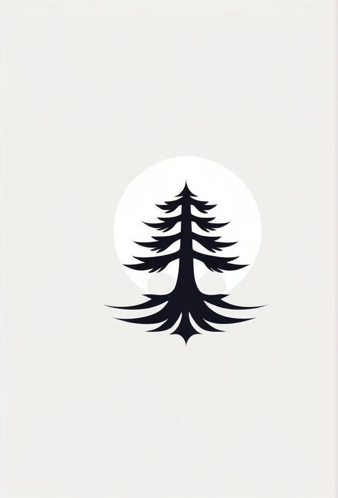 A logo for a stylish Japanese management consulting company. The Yatagarasu is included in the logo. The Japanese flag is hidden in a pine tree. A Japanese-style design. Quite cool. Chic and modern design. Monotone background is pure white.
