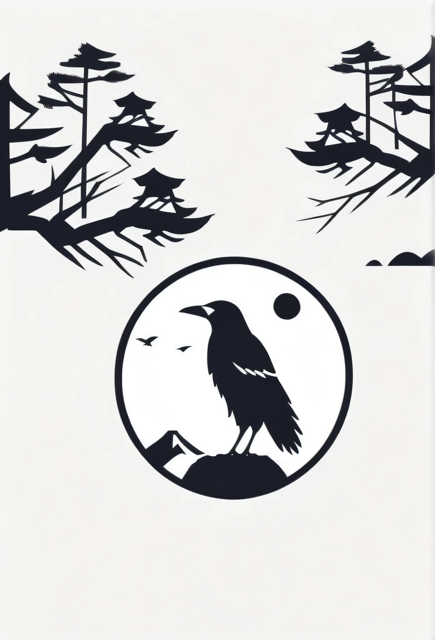 Logo of a stylish Japanese management consulting firm
put a crow in one's logo
with Japanese designs such as pine trees, rocks, and Hinomaru
Pretty cool
chic and modern design
monotone
The background is white