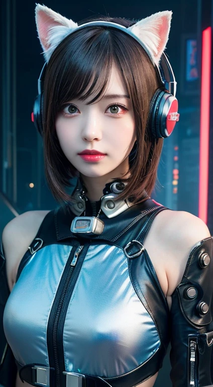 Anime girl in futuristic outfit with cat ears and headphones, Cute Cyborg Girl, Digital Cyberpunk Anime Art, Cyberpunk Anime Girl mech, female Cyberpunk Anime Girl, Cyberpunk Anime Girl, Beautiful girl cyborg, Perfect android girl, anime cyberpunk art, Portrait Anime Astronaut Girl, Dreamy Cyberpunk Girl, Digital Cyberpunk - Anime Art, Girl wearing mecha cyber armor, Cyberpunk beautiful girl