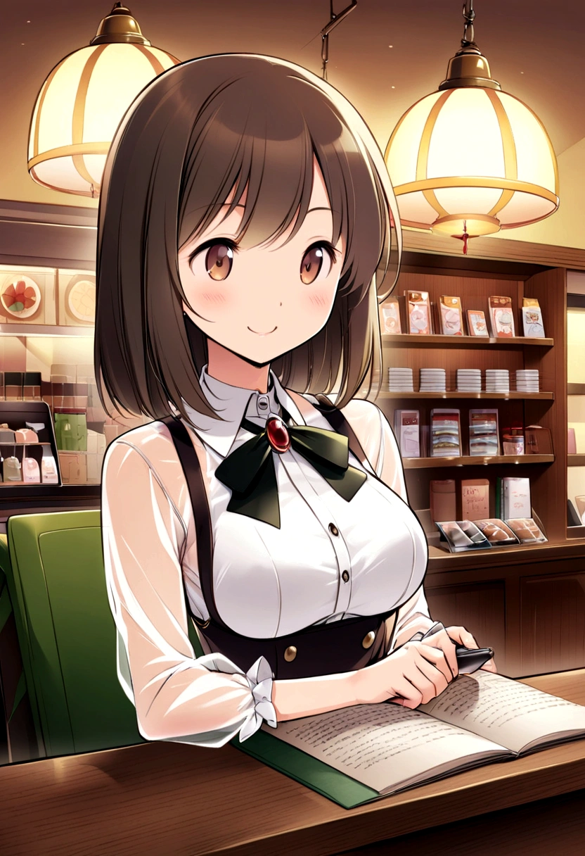 Cat、An illustration、Catカフェ、Cute clerk、See-through clothing