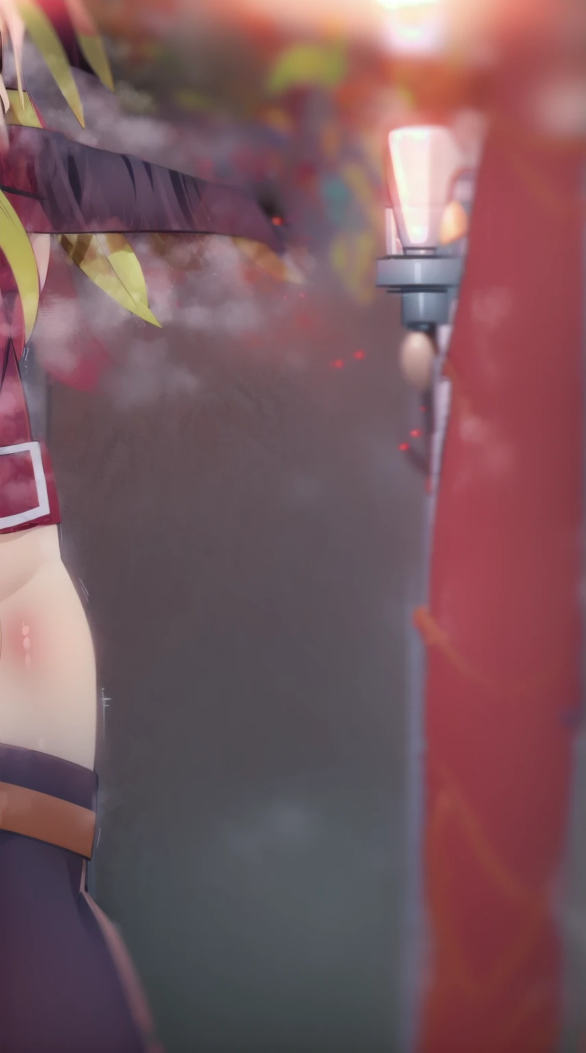 (NSFW:1.4), 1girl,red eyes,short hair,brown hair,choker,collarbone,short hair with long locks,sidelocks,good hand,small breasts,smile,smug, witch hat,black cape,black thighhighs,bandages,red dress,black gloves,single thighhigh,belt,orange boots,asymmetrical legwear,bandaged leg,((slave collar:1.2))