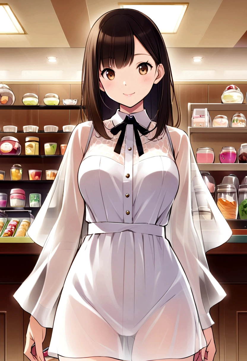 Cat、An illustration、Catカフェ、Cute clerk、See-through clothing