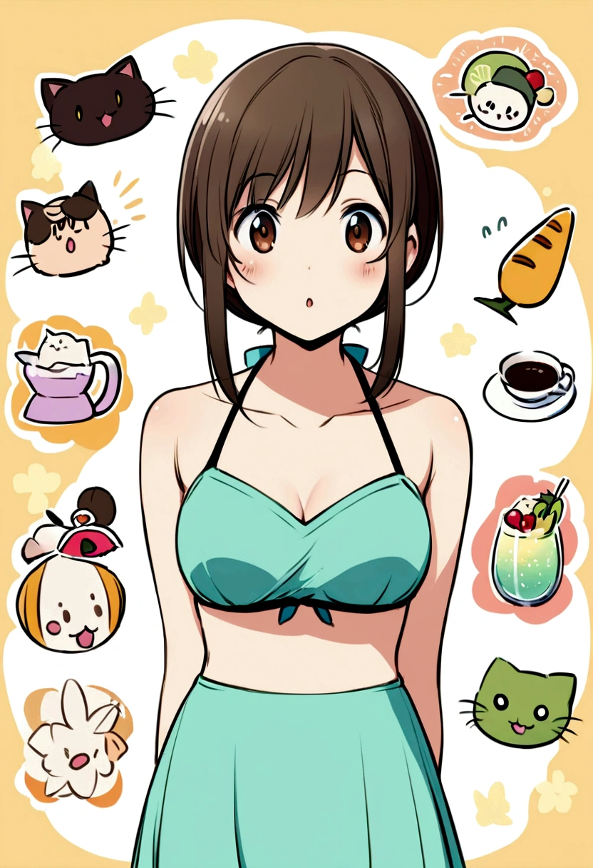 Cat、An illustration、Catカフェ、Cute clerk、Swimwear