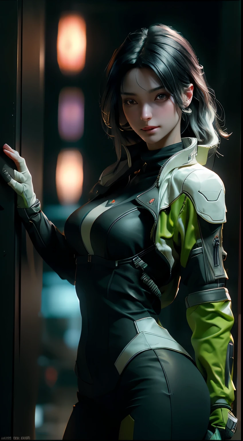 ((Best quality)), ((masterpiece)), (detailed:1.4), 3D, an image of a beautiful cyberpunk female,HDR (High Dynamic Range),Ray Tracing,NVIDIA RTX,Super-Resolution,Unreal 5,Subsurface scattering,PBR Texturing,Post-processing,Anisotropic Filtering,Depth-of-field,Maximum clarity and sharpness,Multi-layered textures,Albedo and Specular maps,Surface shading,Accurate simulation of light-material interaction,Perfect proportions,Octane Render,Two-tone lighting,Wide aperture,Low ISO,White balance,Rule of thirds,8K RAW,