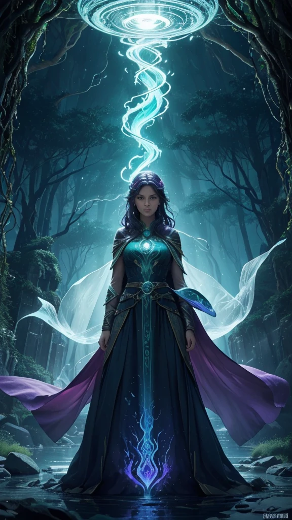 Central Symbol:A prominent illustration of the four Elemental Stones, each glowing with their respective colors (green for Earth, blue for Water, red for Fire, and white or yellow for Air). Arrange them in a circular pattern to signify their unity and balance.
Background:A mystical, enchanted forest or a magical landscape, perhaps with a castle or ancient ruins in the distance. This sets the fantasy tone and provides a sense of adventure.
Characters:Silhouettes or semi-transparent images of the four Guardians, each showcasing their elemental abilities (e.g., Elara with wind swirling around her, Kael with a rocky aura, Liora surrounded by flames, and Nerin with water currents).
Subtle Details:Add smaller, intricate details like vines, ancient symbols, or faint magical glows to enhance the mystical feel.
Color Scheme:Use a rich, vibrant color scheme with deep blues, greens, and purples for the background, contrasted with the bright, elemental colors of the stones
Lighting:Incorporate dynamic lighting effects to make the Elemental Stones and the Guardians stand out, giving the cover a magical and otherworldly glow.