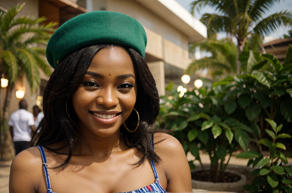 Pretty nigerian lady smiling