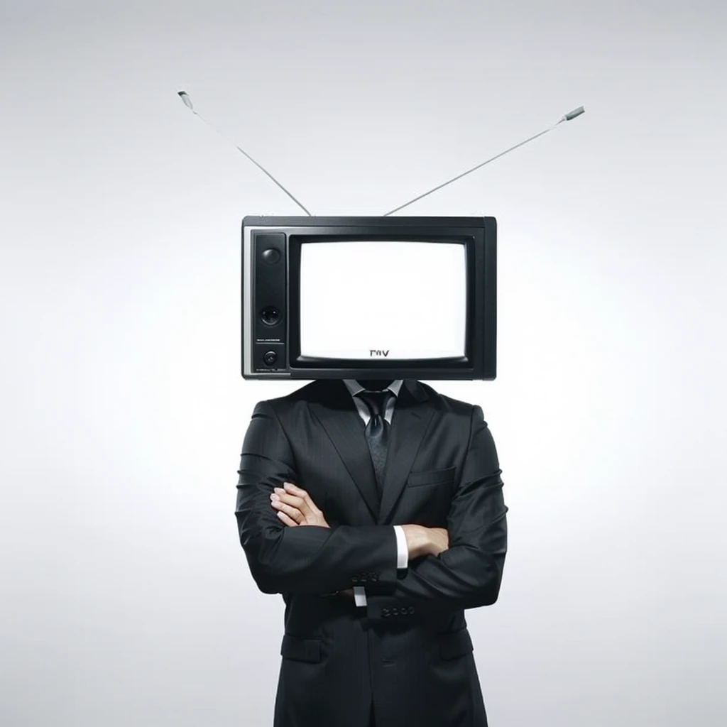 arafed man in a suit with a televisão on his head, televisão head, televisão, televisão still, televisão show, televisão news, televisão commercial, televisão, it is visibly angry at the televisão, reality televisão, televisão series, televisão still frame, black and white televisão still, televisão still, televisão!, televisãos, televisão program, televisão set, televisão show