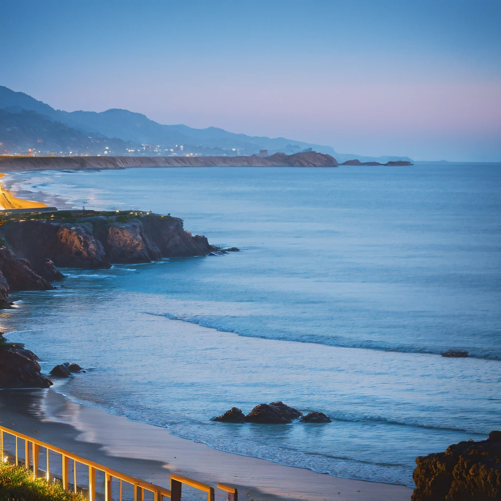 night summer coastline