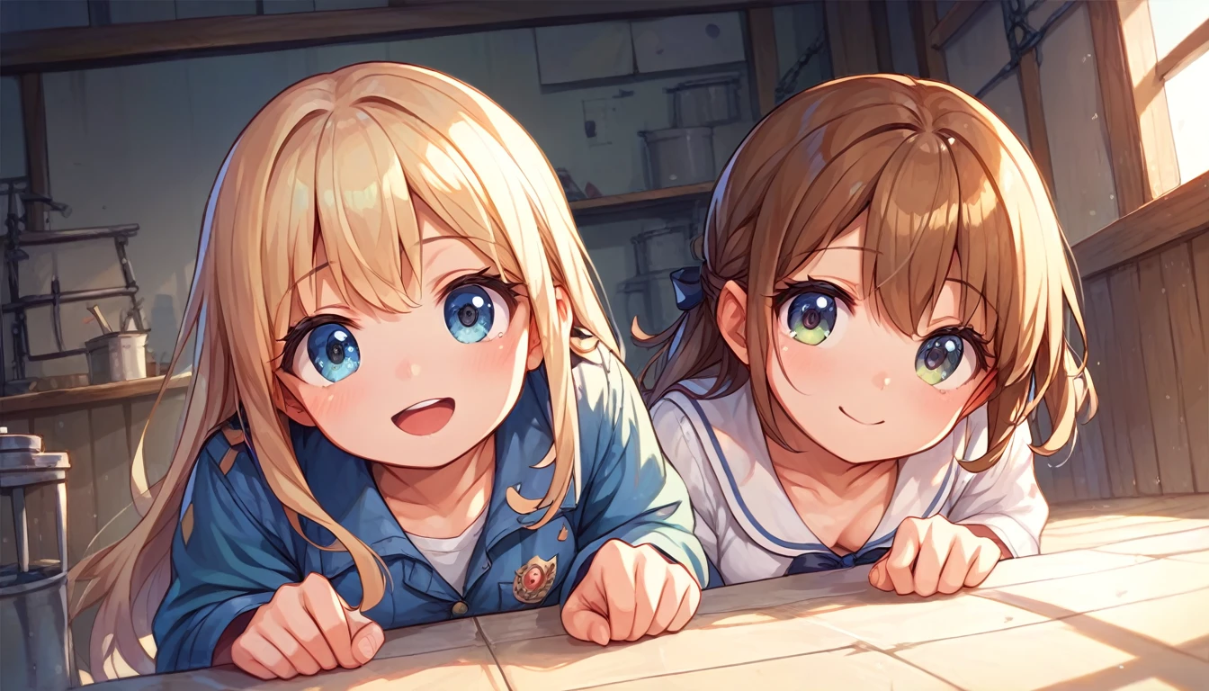 ((2girls:1.3)), ((moe style:1.3)), battleship deck, ((perfect face)), ((extremely cute:1.3)), ((masterpiece:1.3)), ((8k)), ((best quality:1.3)), ((beautiful)), ((extremely detailed:1.3)) , ((absurdres)), AddXL, ((score_9:1.3)), ((score_8_up:1.3)), ((score_7_up:1.3))
