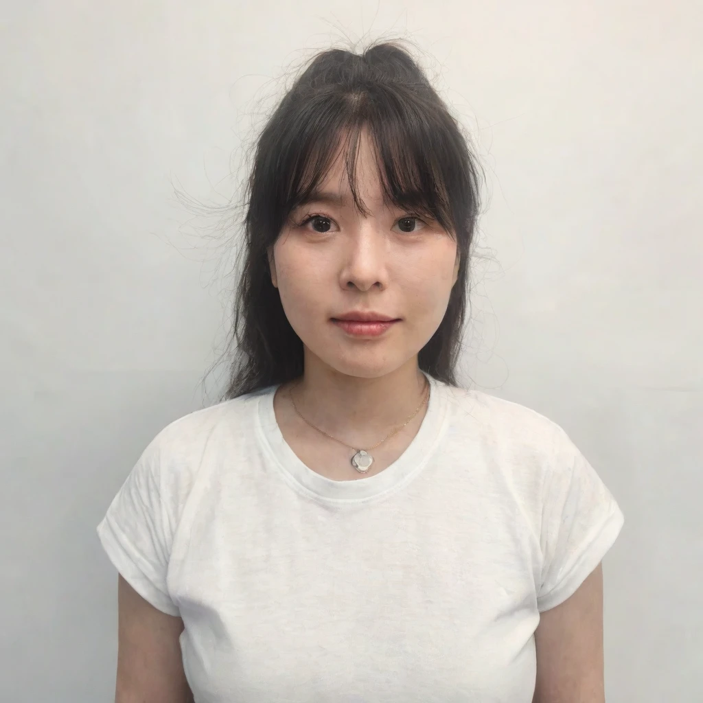 Best Quality, 8k, Masterpiece, (Portrait: 1.3), (photo realistic:1.4), (hyper realistic:1.4), Sharp Focus, looking at viewer, (smoother lighting:1.1), (increase cinematic lighting quality:0.9), realistic lighting, backlighting, light on face, ray trace, (brightening light:1.2), (Increase quality:1.4), sharp detail, (best quality real texture skin:1.4), finely detailed eyes, black_eyes, finely detailed face, 25 year old Korean woman,gentle_face