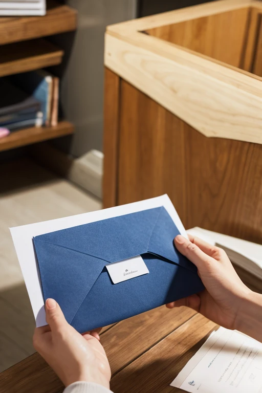 A letter arrives in the mailbox at home