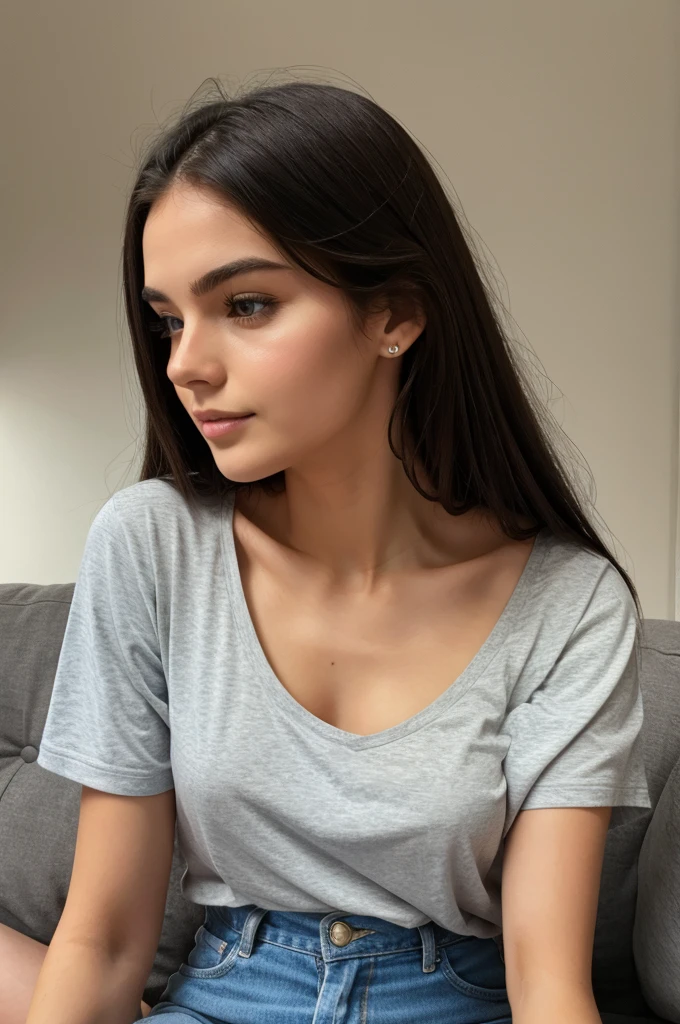 24 years old girl showing her