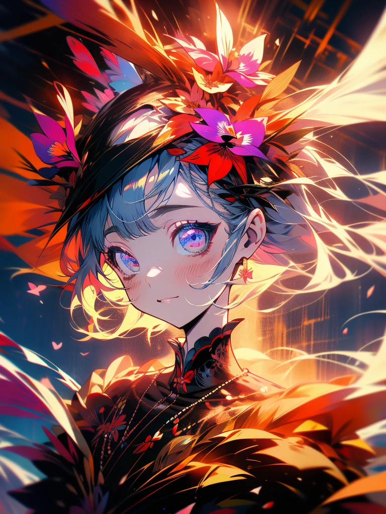 god々、Japan Dresses、woman、Floral、night、Best image quality、black、lover、black世界、Phalaenopsis orchid、