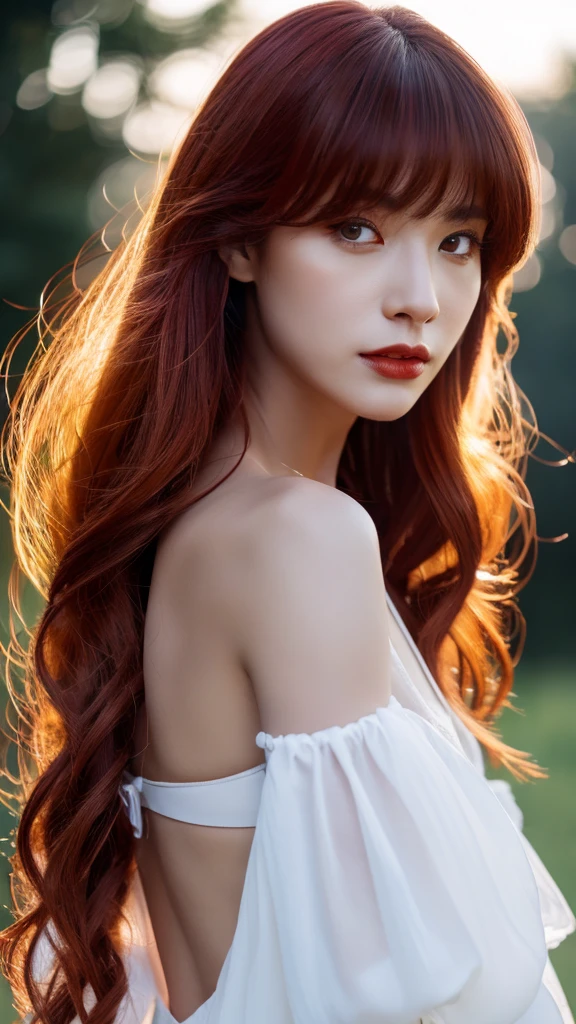 Werewolf realistic white with red