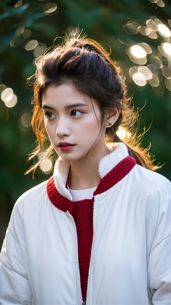 Werewolf realistic white with red