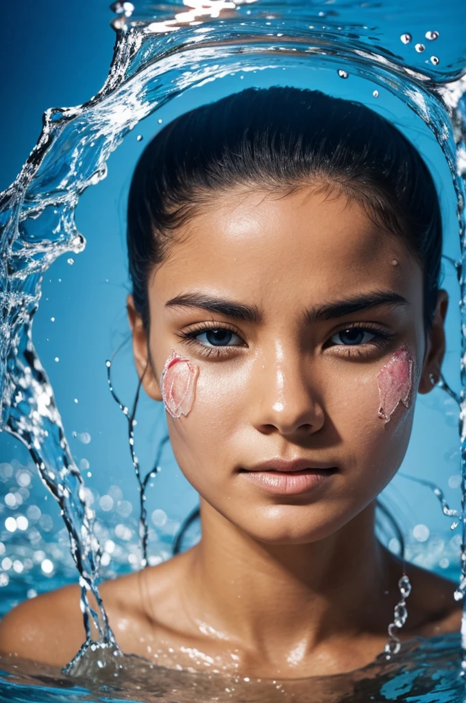Water cracked in the face.