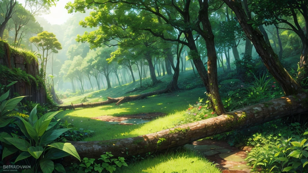 lush forest and plants.