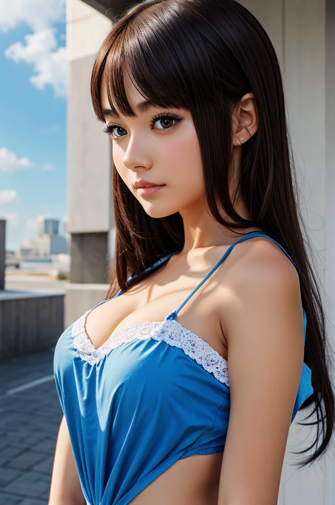 Beautiful girl anime character 
