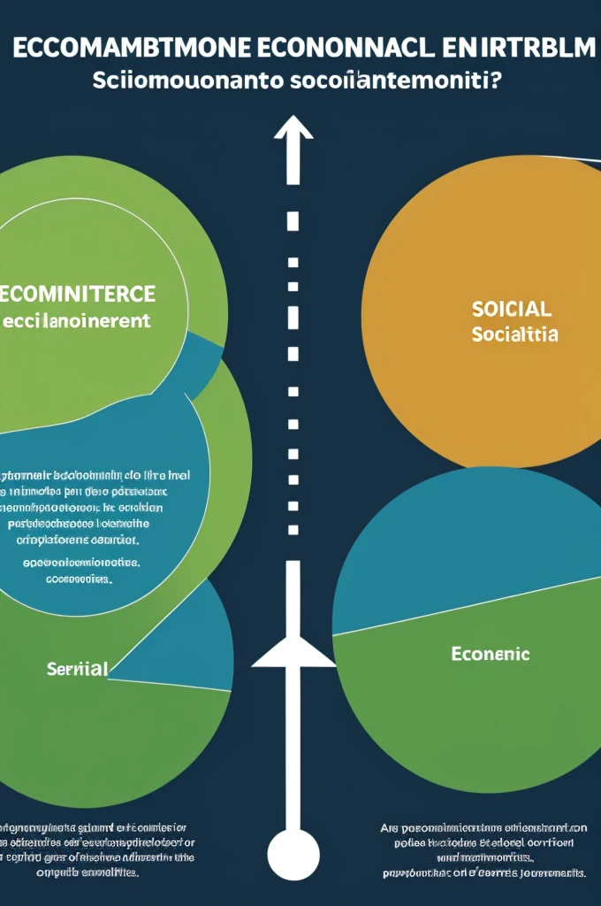 Create a simple diagram depicting the balance between economic, environmental, and social sustainability.