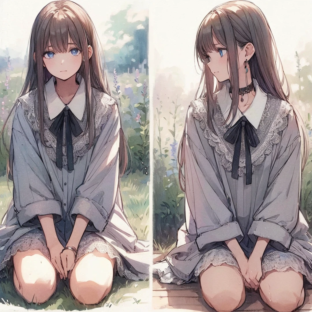 Official art using high-quality hand-drawn watercolor sketch techniques. (best quality,4k,8k,highres,masterpiece:1.2),ultra-detailed,beautiful detailed eyes,A girl with beautiful eyes, everyone, beautiful anime girl, cute anime girl, smooth anime art, anime style, elegant colors, soft lighting, delicate beautiful wet eyes, very coquettish, (beautiful large breast:1.2), (correct hands:1.2),