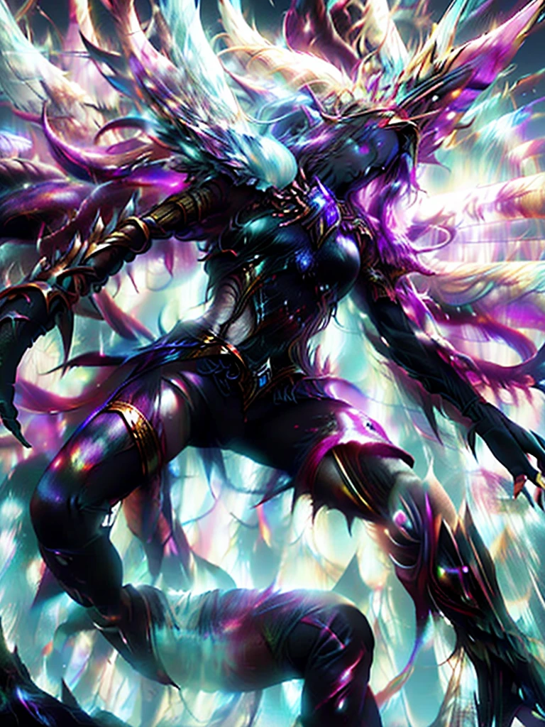 The cosmic creator God forms the dark fantasy world out of the chaos of the early universe