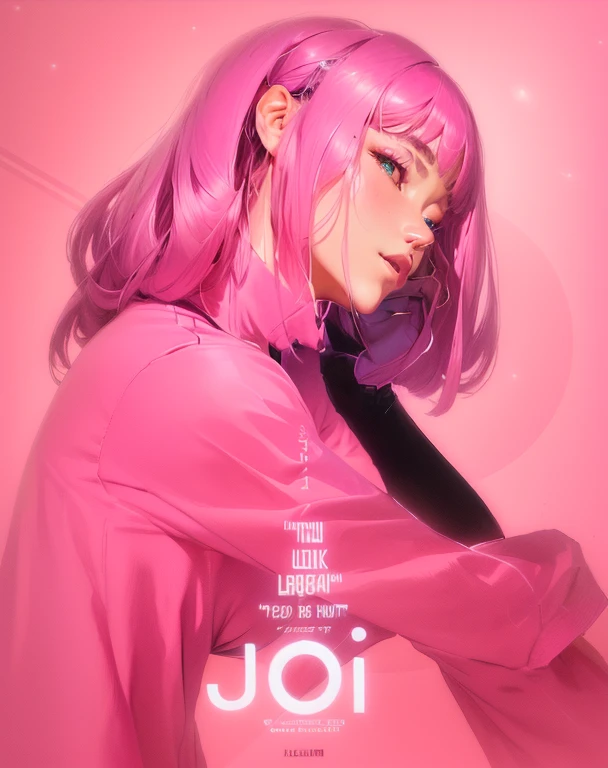 a close-up of a person in a pink shirt, praise girl, praise art, praise artstyle, praise, praise album art, praise girl aesthetic, praise hip hop, design exposure anime john rei, inspired by Tomer Hanuka, ( Ilya Kuvshinov ), joao ruas, in the style of ross tran
