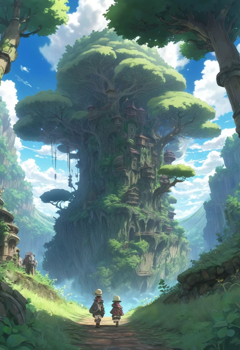 Made in Abyss,Fantasy,Fantasy,,forest,Rich in nature,landscape,((background only))
