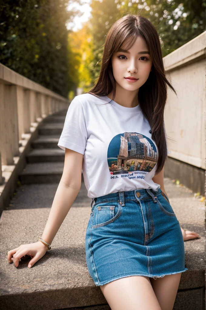 Highest quality, masterpiece, High resolution, 1 Girl,Tyndall effect,Realistic,,(High definition skin:1.2), 8K UHD, , Frank, High resolution, 4K, 8k T-shirt,Full body photo