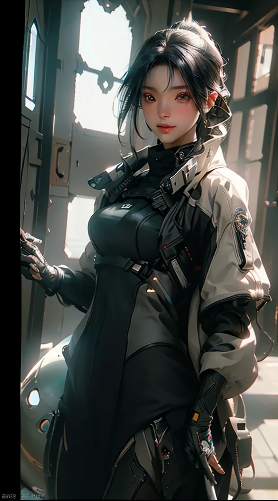 best quality, masterpiece, detailed:1.4, 3D, a beautiful cyberpunk female, HDR, ray tracing, NVIDIA RTX, super-resolution, Unreal 5, subsurface scattering, PBR texturing, post-processing, anisotropic filtering, depth-of-field, maximum clarity and sharpness, multi-layered textures, albedo and specular maps, surface shading, accurate simulation of light-material interaction, perfect proportions, Octane Render, two-tone lighting, wide aperture, low ISO, white balance, rule of thirds, 8K RAW