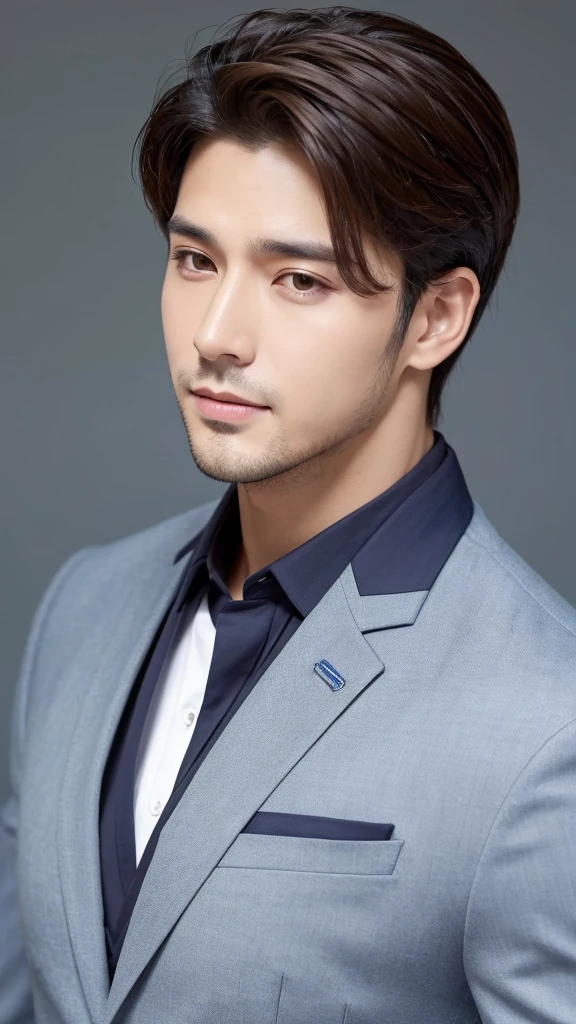 Handsome man, refreshing impression Front view