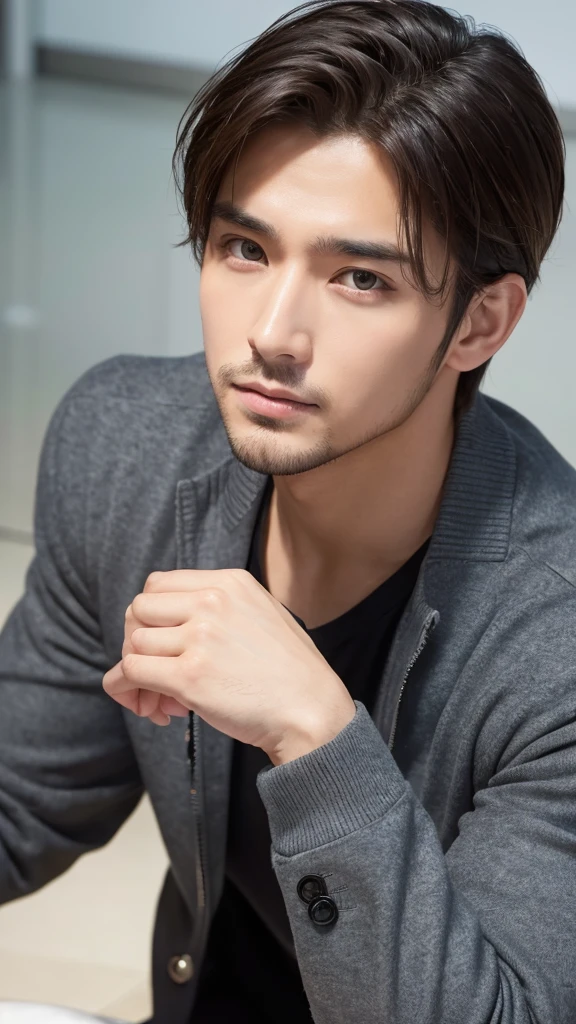 Handsome man, refreshing impression True Face Being stared at