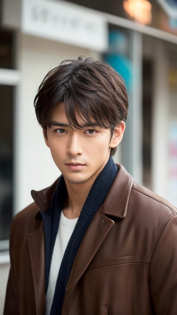 Handsome man, refreshing impression　True Face　Being stared at