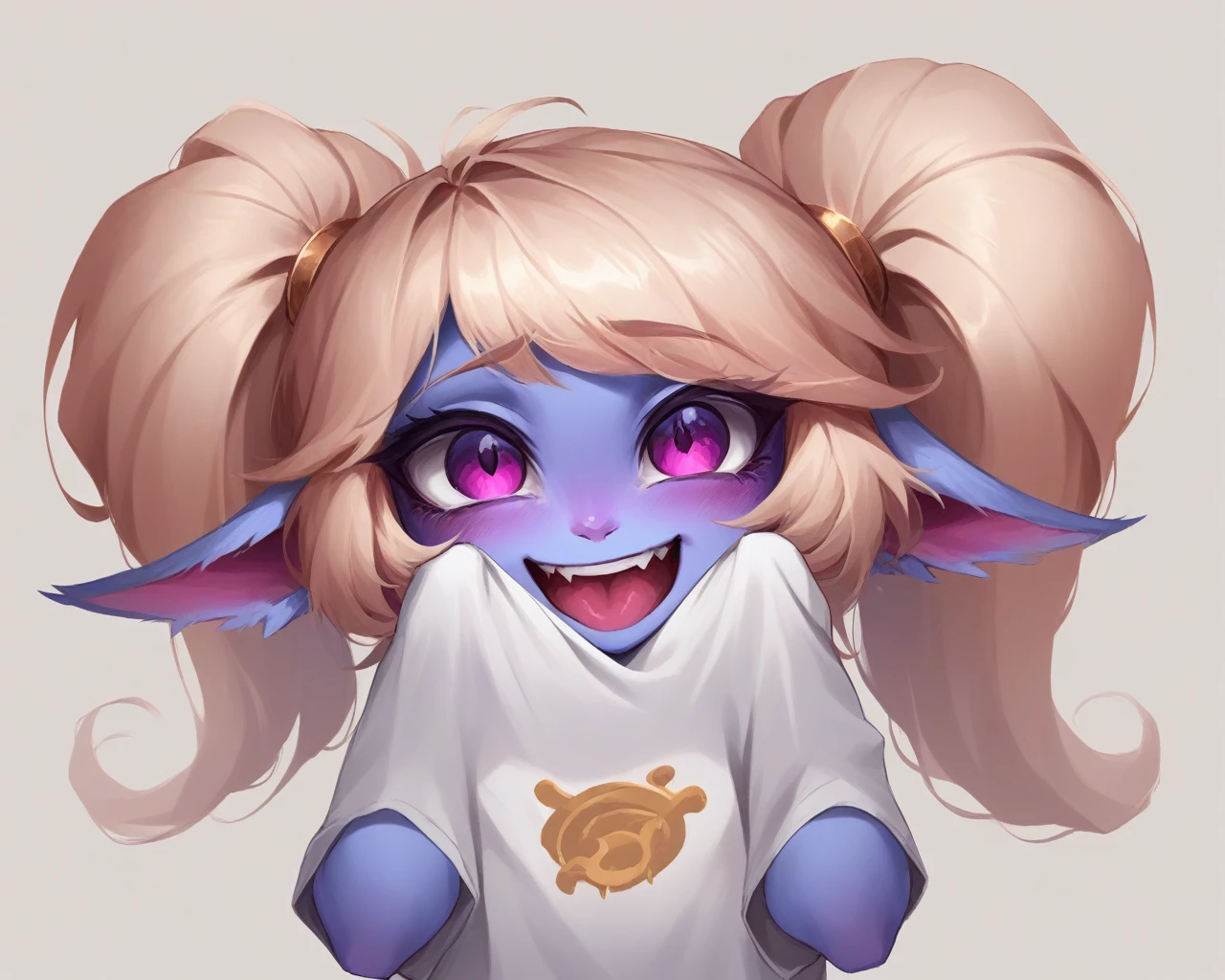 poppy fomr league of legends cute in t shirt
