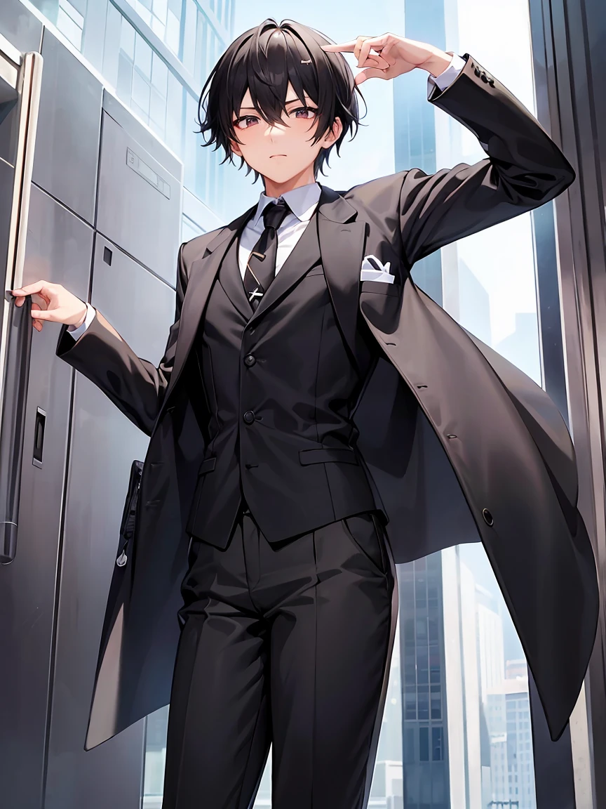 male:1.5、Black Suit
