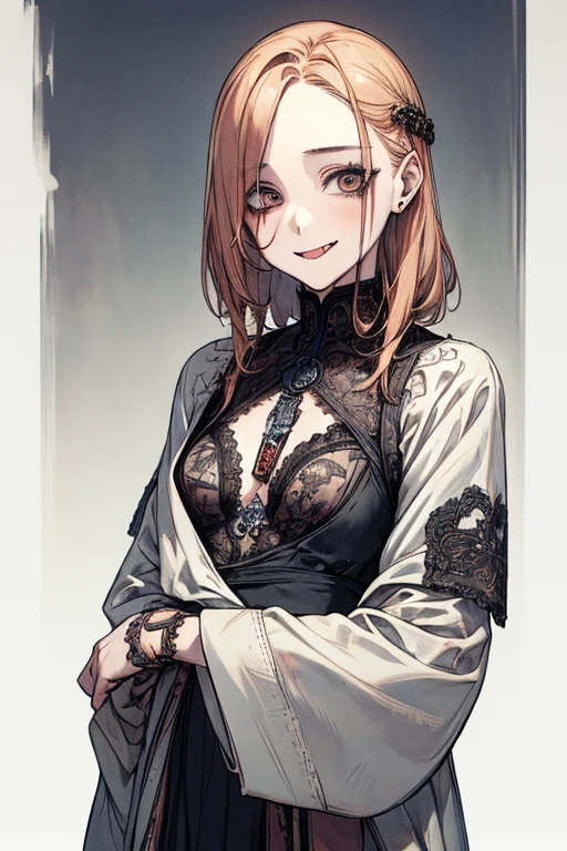 (masterpiece:1.2, Highest quality), Anatomically correct body structure、(Actual photo, Intricate details), (1 Female, alone, Upper Body, Small breasts) ,whole body,Clothes:underwear:Shaving your head、Have a bold hair conner Color、Dramatic makeup,Choice behavior:traitor、Disobedient、Create mixed media art、experiment with different subcultural values:Personality、Crazy smile、Crazy eyes、Sticking out tongue、Long Tongue、Genuine、White background