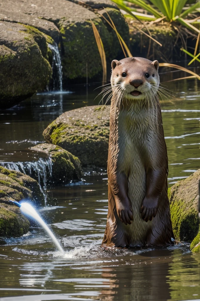 Otter with rocket propulsion