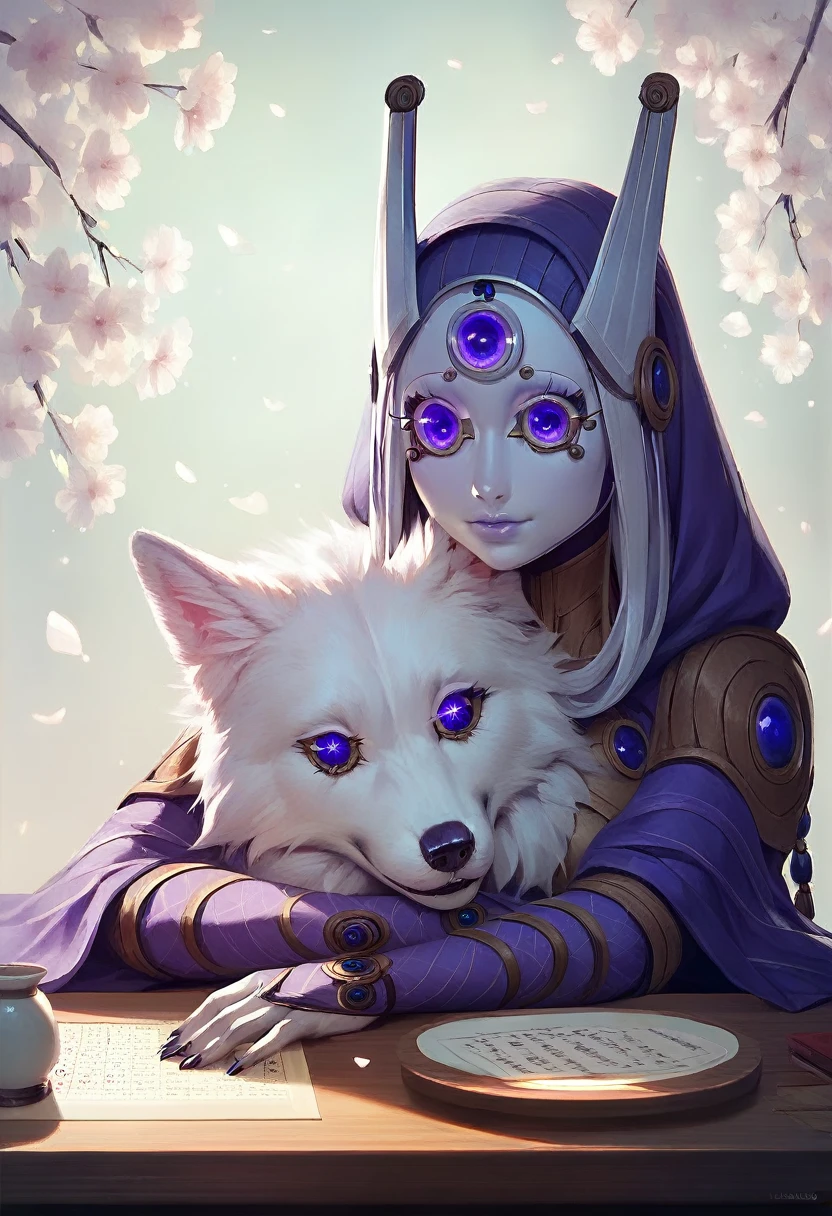 (Beautiful Druidic Girl:1.3) Hugging a Wolf  (the extremely detailed CG Unity 8K wallpapers,tabletop, best qualityer, ultra detali, beautiful detailed eyes:1.2),better lighting, (best shade, extremely delicate and beautiful, blossom), tabletop, best qualityer:1.1, realisitic:1.3, cinematic lighting:1.2, in a dark cave:1.5, ultra photoreal, fotorrealisitic:1.0, sharp focus: