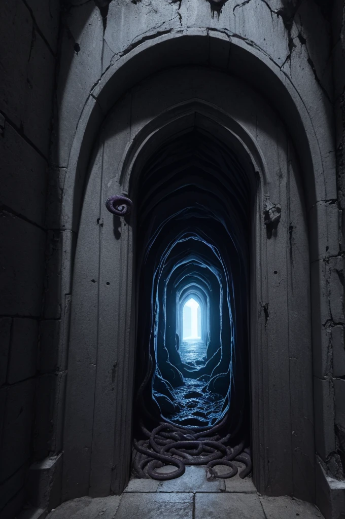 Dark portal with tentacles coming out of it