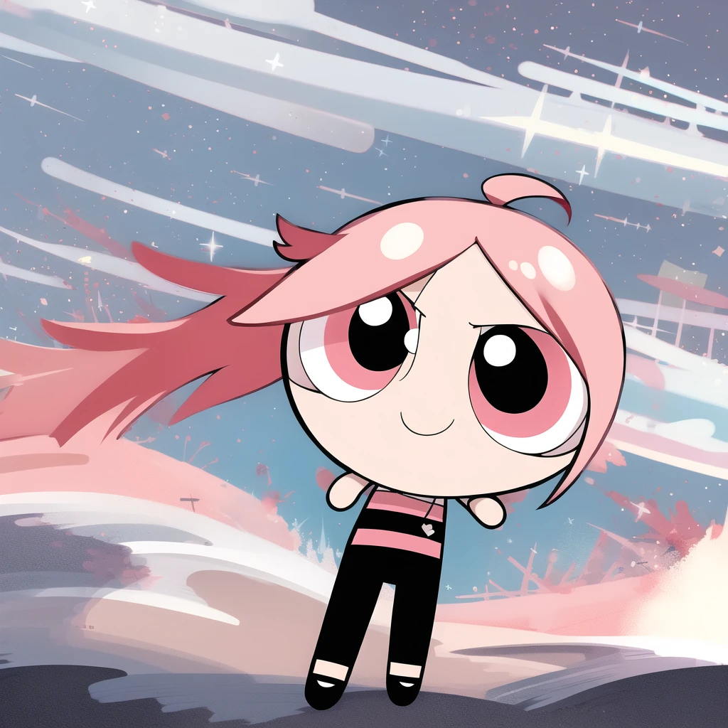 smile, chibi, full body, 1girl,