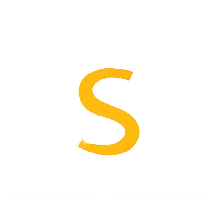 letter s, dark yellow details, S metallized, elsword