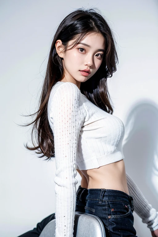 1 girl, May,White background,