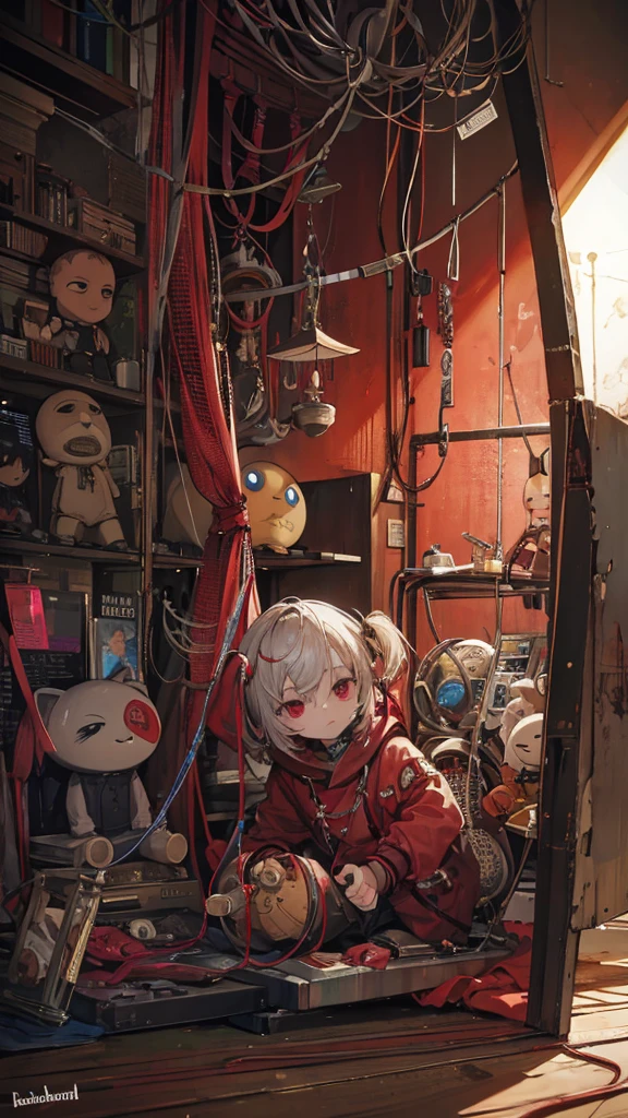  A puppet with organs and cables sample,his face was partially broken as it had been dormant for years untouched,one of the arms was broken...