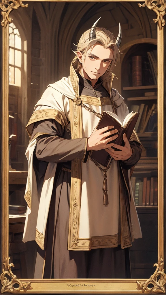 a realistic hyper-detailed 1male priest, detailed erect penis, holding a sacred religious book, intricate facial features, elegant robe, dramatic lighting, cinematic composition, highly detailed, photorealistic, 8k, award winning, stunning, mesmerizing